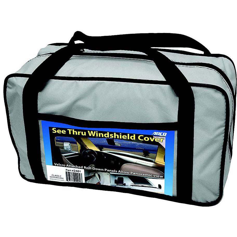 ADCO 2510 Class C Deluxe Windshield Cover With Roll-Up Windows For RV, White